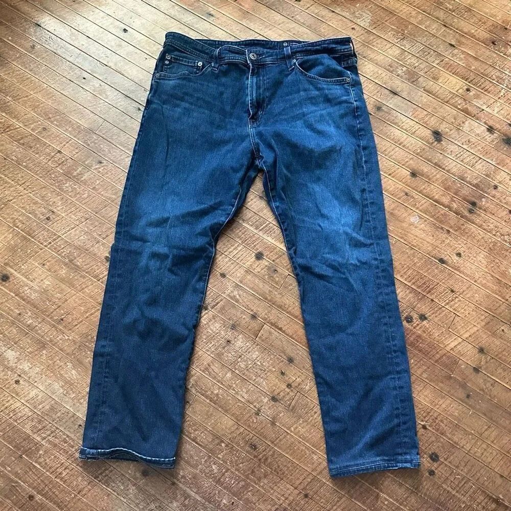 Adriano Goldshmeid Everett Slim Straight 36x32 distressed jeans